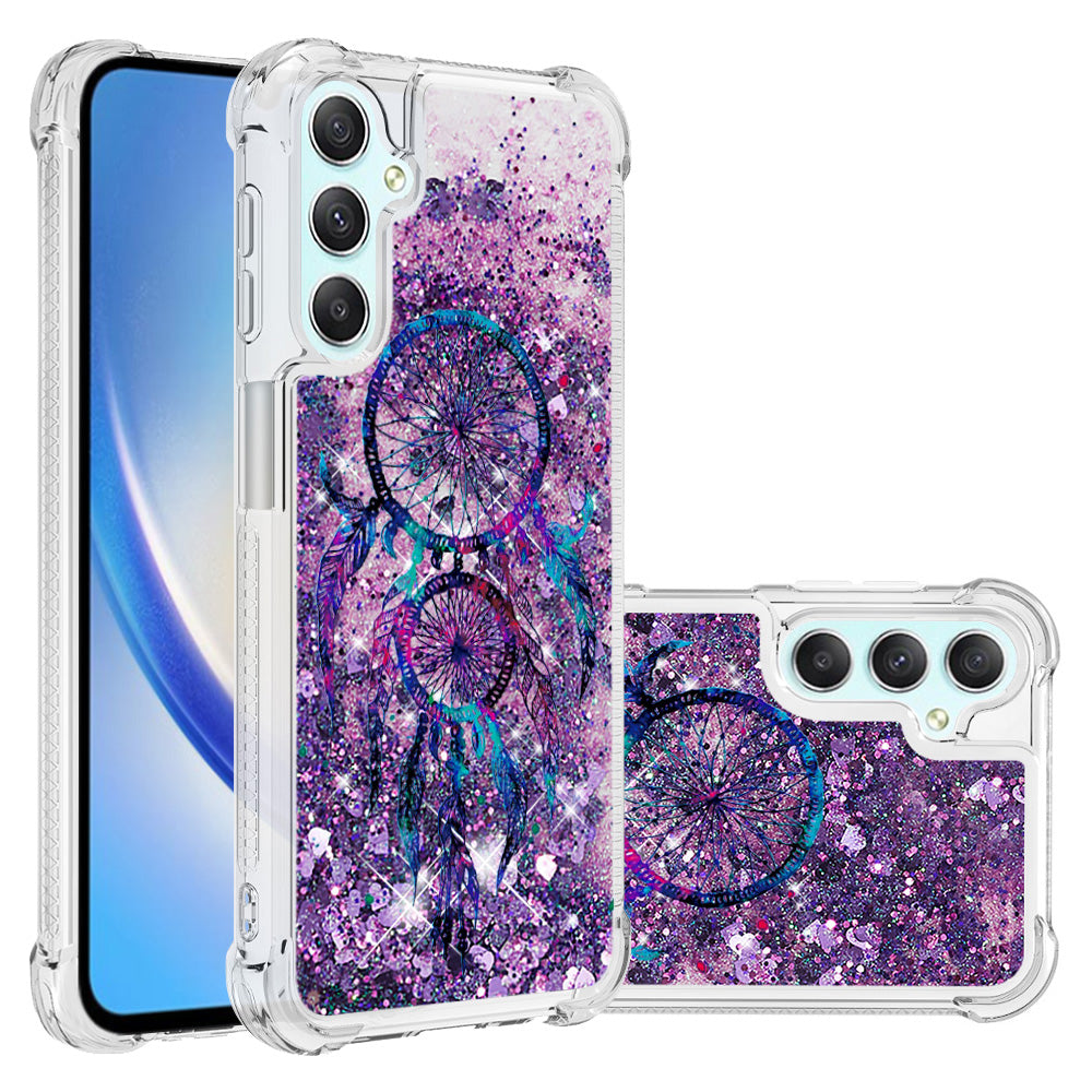 YB Quicksand Series-2 for Samsung Galaxy A24 4G Pattern Printing TPU Phone Case Floating Liquid Cover YB Quicksand Series-2 for Samsung Galaxy A24 4G Pattern Printing TPU Phone Case Floating Liquid Cover